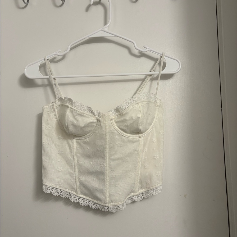 White Fox Boutique Ivory Lace Bustier